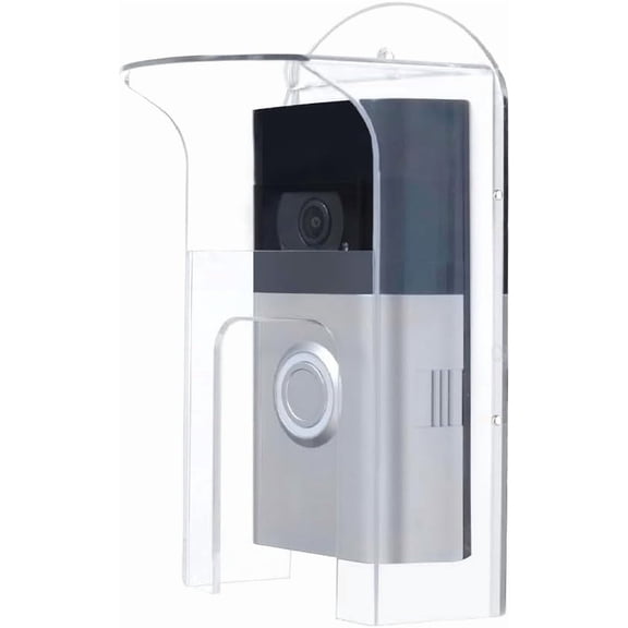 Clear Acrylic Doorbell Rain Cover Suitable for All Ring Models Doorbell Waterproof Protector Compatibe with Ring 1/2/3/4/2020/Pro/Pro 2 Video Doorbells(Model A)