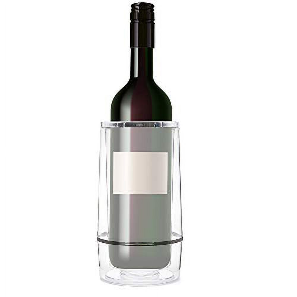 Clear Acrylic Double Walled Iceless Wine Cooler Insulated Wine Chiller