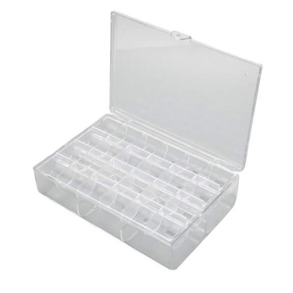 Clear Acrylic Earring Organizer Box with 30 Compartments, Stackable Jewelry Storage Case with Lid for Studs and Rings, Dustproof Display Holder, 8.27 x 5.91 x 3.15 in / 21 x 15 x 8 cm