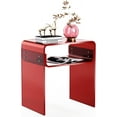 thumbnail image 1 of Clear Acrylic End Table 2-Tier Bedside nightstand for Living Room Bedroom Home Decor (Red), 1 of 16