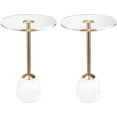 thumbnail image 1 of Clear Acrylic End Table,Side Table Set of 2, Modern Small Round Table with Solid Base for Living Room, Bedroom, 1 of 7