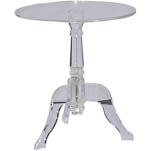 Linon Acrylic End Table with Curvy Legs, 20 inches Tall, Multiple Colors