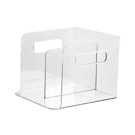 Clear Acrylic File Holder, Vertical Desktop Organizer for Letter Size Papers Folders Magazines, Transparent Mail Sorter Rack, Multi-Purpose Document Storage for Home Office Classroom