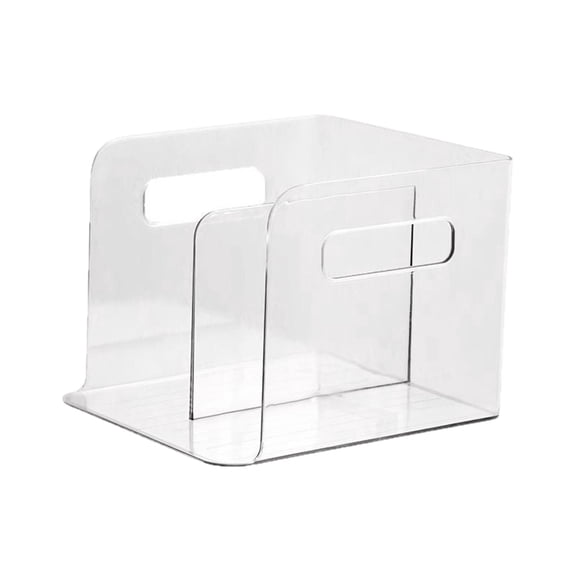 Clear Acrylic File Holder, Vertical Desktop Organizer for Letter Size Papers Folders Magazines, Transparent Mail Sorter Rack, Multi-Purpose Document Storage for Home Office Classroom