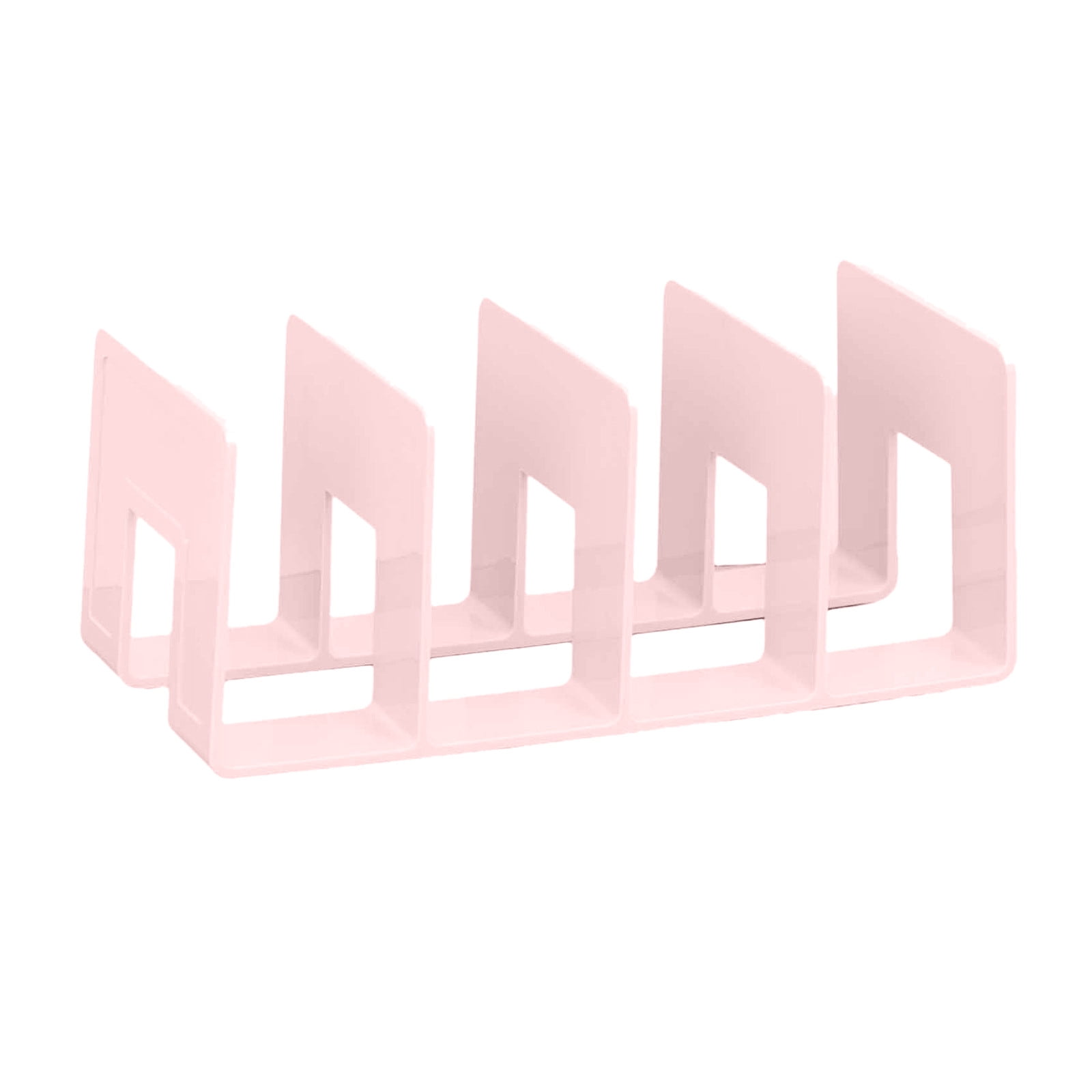 Clear Acrylic File Sorter With 4 Compartments, Sturdy Desk File Organizer Shelf Book Holder Purse Handbag Clutch Divider File Folder Rack for Letter Cookbooks Home Office Kitchen Supplies