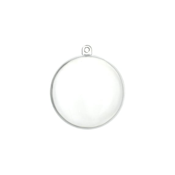 Clear Acrylic Fillable Christmas Ball Ornament, 2-3/8-inch