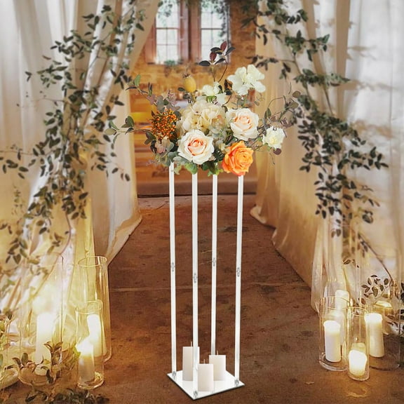 Clear Acrylic Flower Stand 39" Tall Column Vase Centerpieces Wedding Decoration