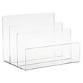 Clear Acrylic Folder Holder with 3 Sections, Clear File Folder Holder