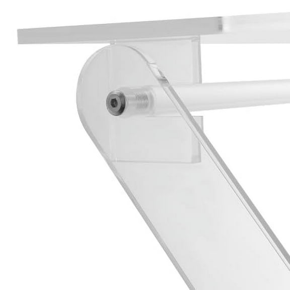 Clear Acrylic Folding Table, 18.6*11.9*19.69in Foldable Acrylic Computer Stand, Folding Coffee Table Laptop Storage Desk for Outdoor, Living Room, Bedroom, Kitchen, Restaurant, Office, Cafe