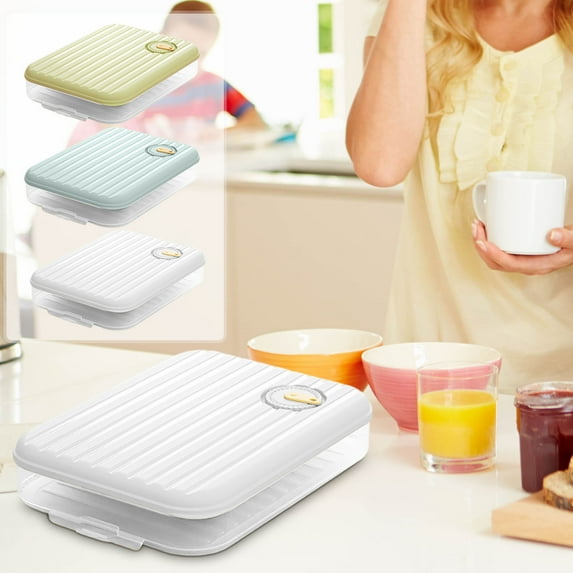 Clear Acrylic Food Storage Containers Dumpling Organizer, BPA-Free Plastic, See-Through, Stackable, airtight, Modern Kitchen, Home Cooks, Fridge & Pantry Storage, Meal Prep Containers TOPLIU