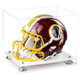 thumbnail image 1 of Clear Acrylic Football Helmet Display Case with Silver Risers and White Base (A002-SR), 1 of 2