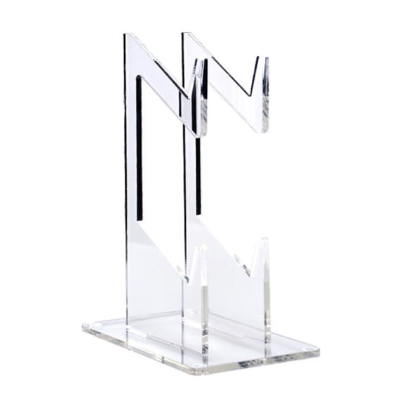 Clear Acrylic Gaming Controller Stand Small Vertical Storage Smooth Surfaces Holds 2 Controllers General Fit for Game