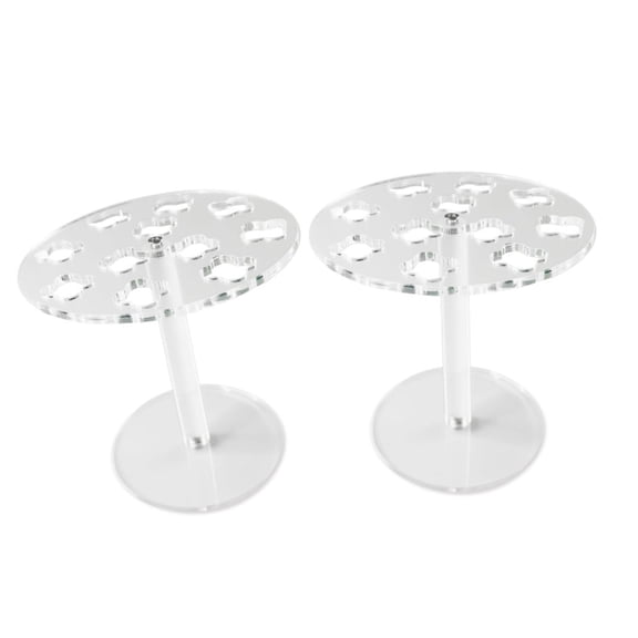 Clear Acrylic Hairdressing Scissors Rack 11 Hole Designs Desktop Organizers for Salon Tool Combs Clip Storage