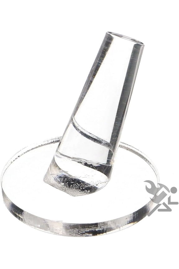 Clear Acrylic Hand Jewelry Ring Display Stand Holder with Round Base, 2 Pack
