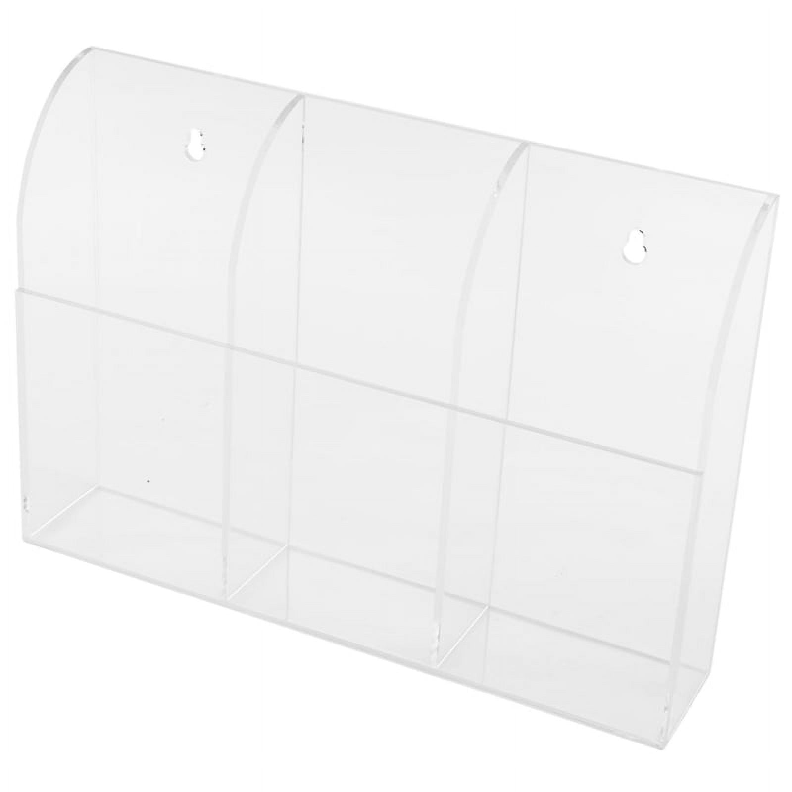 Clear Acrylic Holder Wall Mount (Three Compartments) - Walmart.com