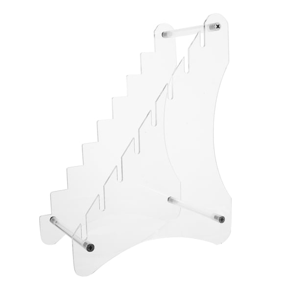 LOLIPPYY Transparent Acrylic Knife Display Stand Kitchen Knife 8-Tier Organizer Storage Rack Clear Holder Showcase For Culinary Shop Tabletop