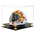 thumbnail image 1 of Clear Acrylic Lacrosse Helmet Display Case with Yellow Risers (A002-YR), 1 of 2