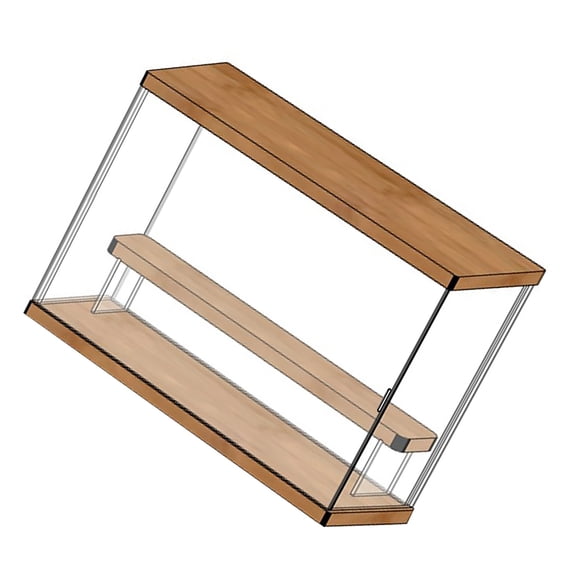 Clear Acrylic Ladder Display Case with Door for Blind Box Figures and Dolls - Dustproof Storage Organizer