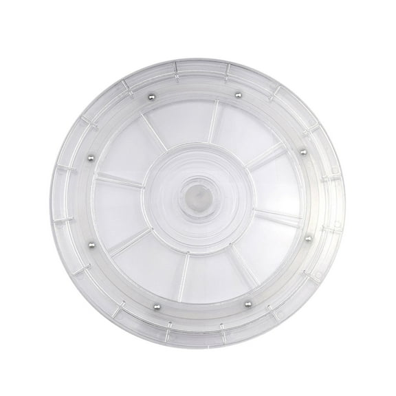 Clear Acrylic Lazy Turntable 6 Inch Swivel Organizer Base Bearing for Decorating Cookies Rack, 6 in, White