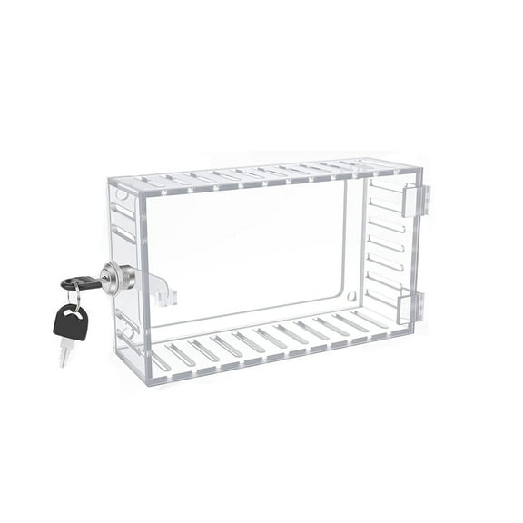 Clear Acrylic Lockable Thermostat Guard Box with 2 Keys Universal Fit for 7X4.5 Inch for Home Office Industrial Apartment Temperature Control Protection
