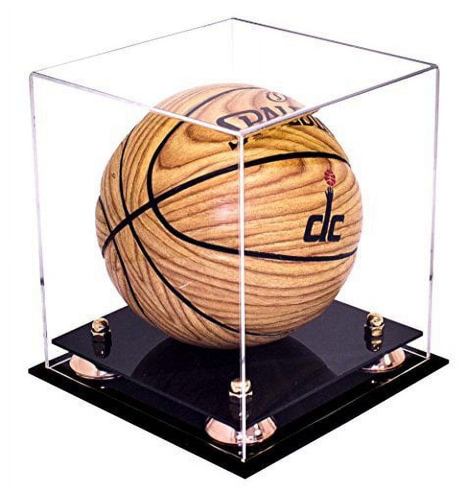 : Deluxe Octagon UV Protected Full Size Basketball Display Case  w/ Mirror Back : Sports & Outdoors