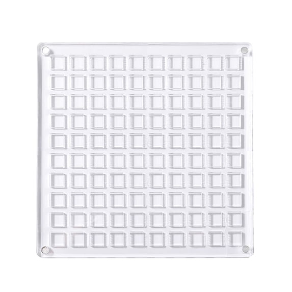 Clear Acrylic Magnetic Display Box Transparent Storage Showcase Dustproof Case for Collectibles and Decor (Square, 100 compartments)