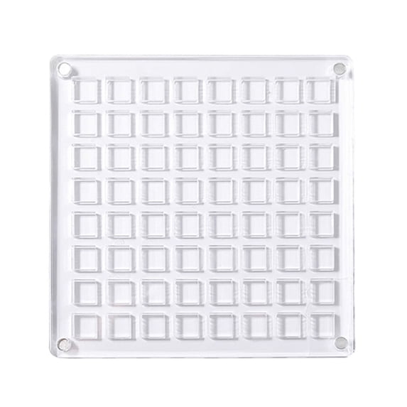 Clear Acrylic Magnetic Display Box Transparent Storage Showcase Dustproof Case for Collectibles and Decor (Square, 64 compartments)