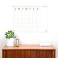 thumbnail image 1 of Clear Acrylic Magnetic Whiteboard Calendar for Fridge, Dry Erase Board for Refrigerator; Includes 2 Black Magnetic Markers with Eraser Tips, 1 of 7