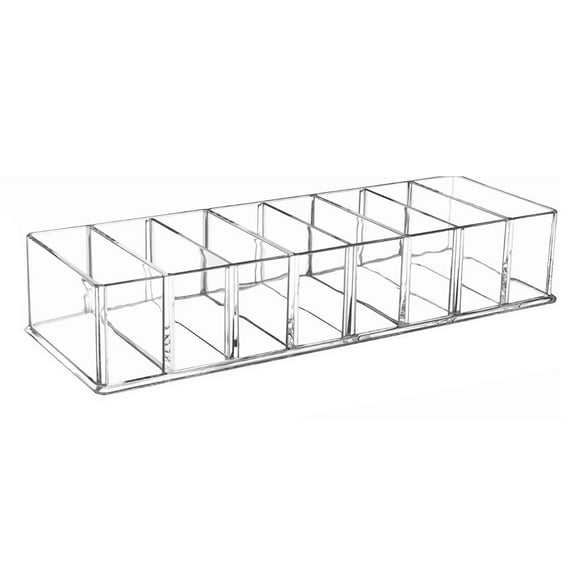 Clear Acrylic Makeup Compact Organizer, 8 Spaces Cosmetic Display Cases Eyeshadow Pallet Storage Stand for Dresser, Vanity