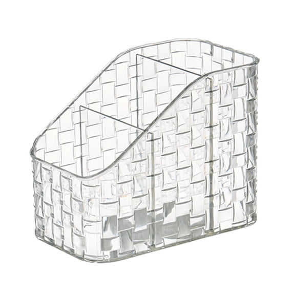 Clear Acrylic Makeup Organizer with Compartments, Vanity Storage Box for Brushes & Lipsticks