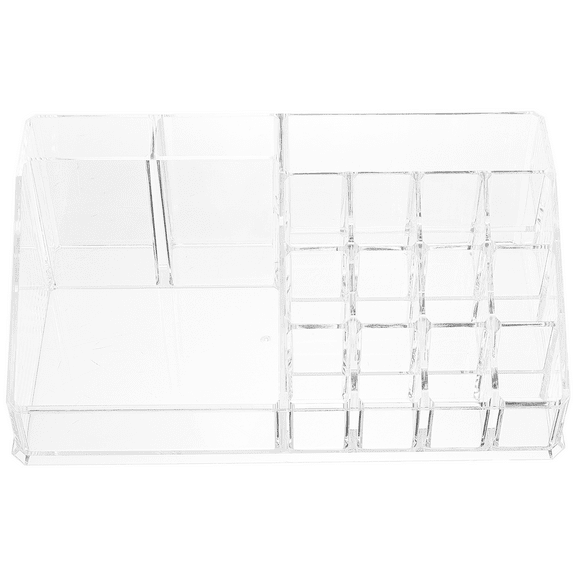 Clear Acrylic Makeup Organizer with Tiered Skincare Box for Vanity or Countertop