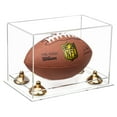 thumbnail image 1 of Clear Acrylic Mini - Miniature (not Full Size) Football Display Case with Gold Risers and Clear Base (A005-GR), 1 of 2