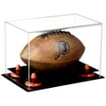 thumbnail image 1 of Clear Acrylic Mini - Miniature (not Full Size) Football Display Case with Orange Risers (A005-OR), 1 of 6