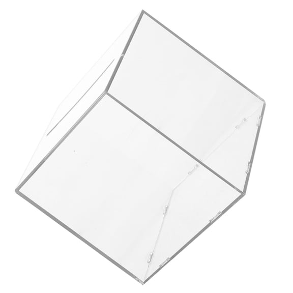Clear Acrylic Money Jar with Deposit-Only Slot, Modern Geometric Design