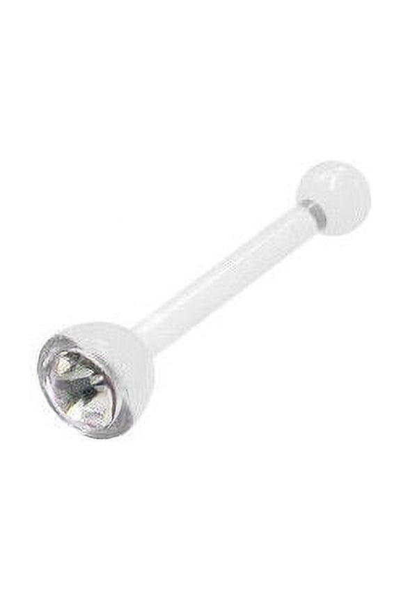 Clear Acrylic Nose Bone with Clear Cz Gem