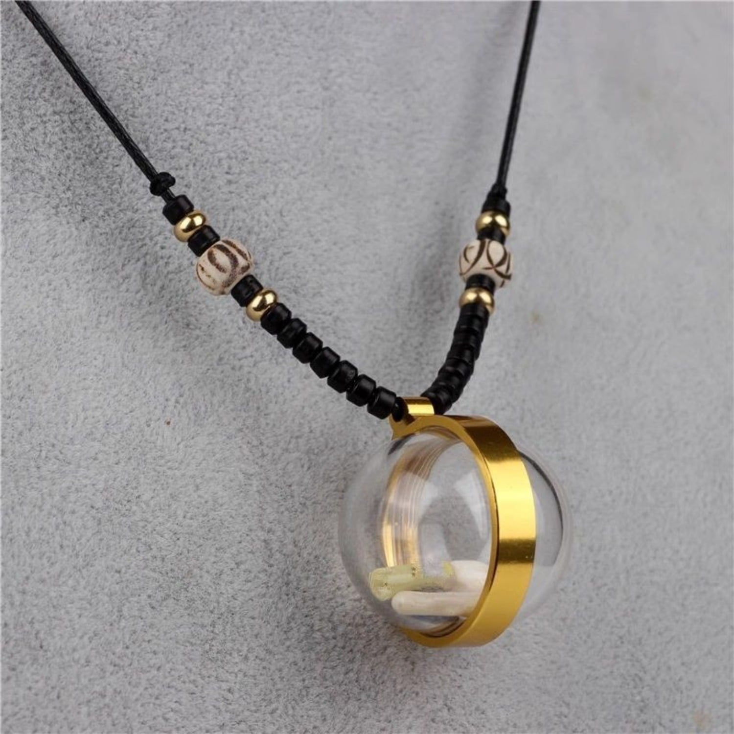 Clear Acrylic Openable Round Box Pendant Necklace Hollow Locket Unisex ...