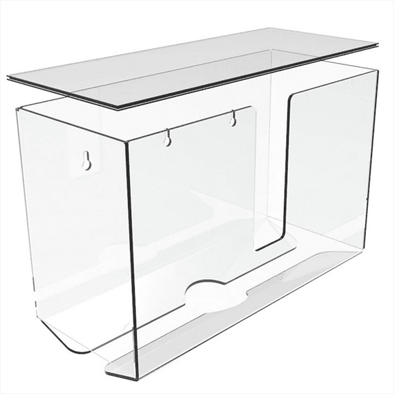 Clear Acrylic Paper Towel Dispenser Wall Mount Paper Towel Holder with Lid Countertop Folded Paper Towel Holder Modern Paper Towel Stand & Sleek Design for Kitchen, Bathroom, Toilet, Vanity