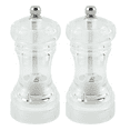 thumbnail image 1 of Salt & Pepper Mill Gift Set -Travel Salt & Pepper Grinders - Adjustable Spice Tools - Refillable Salt & Pepper Mills - Clear Acrylic, 1 of 1