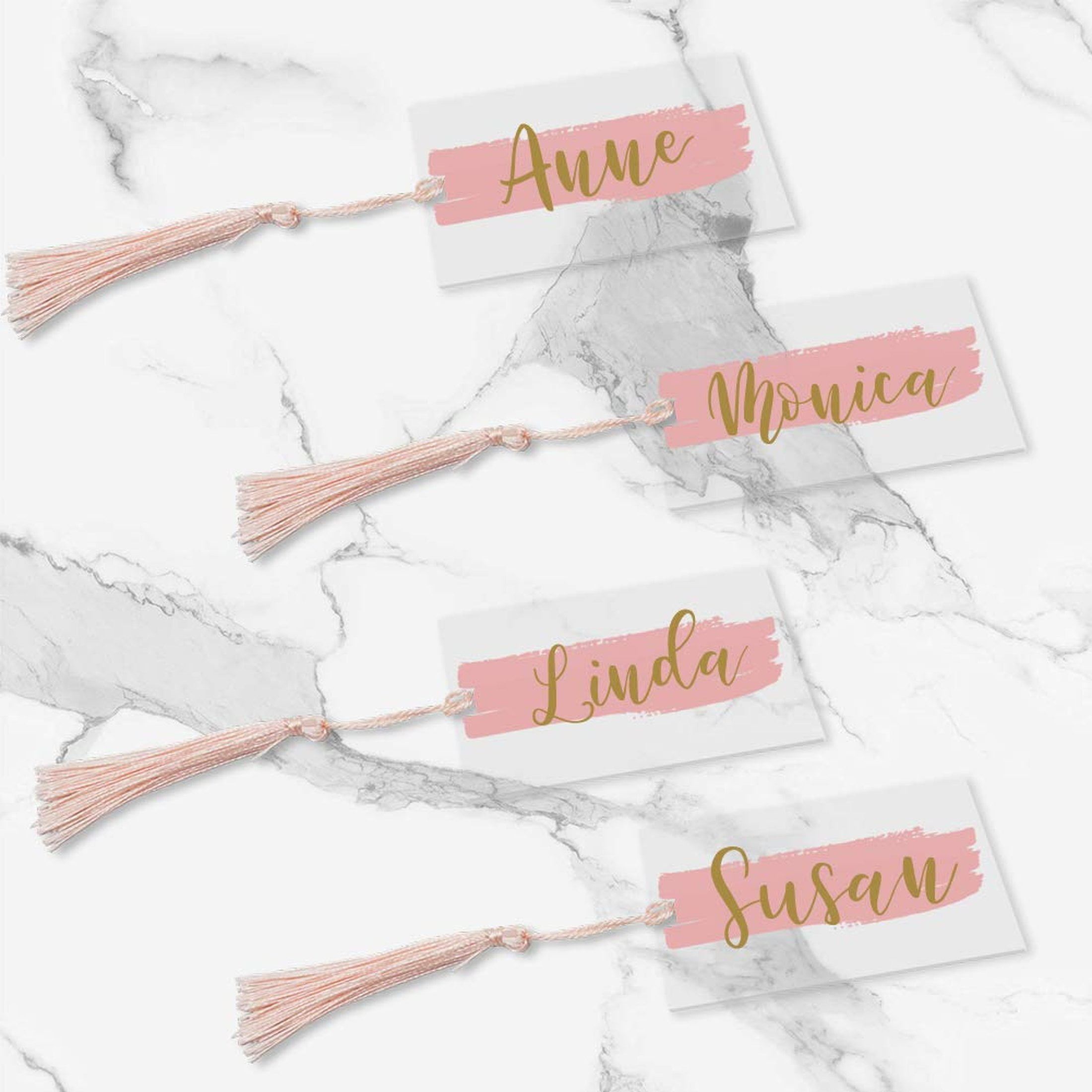 Clear Acrylic Place Card Set for Weddings - 20 Blank Rectangle Name ...