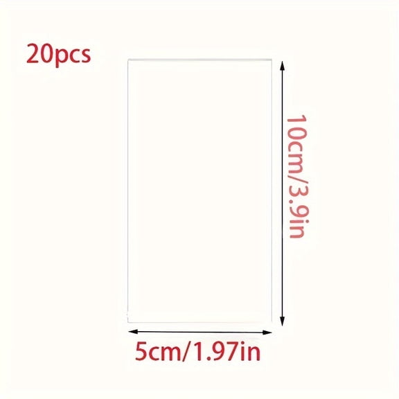 Clear Acrylic Place Cards - Blank Rectangular Name Tags, Suitable for Wedding, Birthday, Dinner Party Table Decoration, Handwriting Calligraphy Compatible