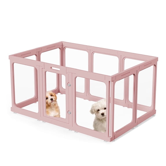 Easy To Assemble Flat Dog Crate Bed Reference: Clear Acrylic Plastic Dog Playpen Indoor For Puppy Cat Rabbit
