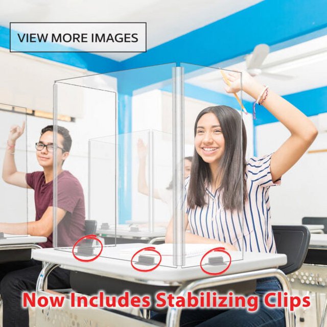 Clear Acrylic Plexiglass Protective Barrier Sneeze Guard (30" x 31.75