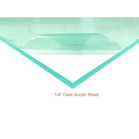 Clear Acrylic Plexiglass Sheet - 1/4" Thick- 12" x 48"