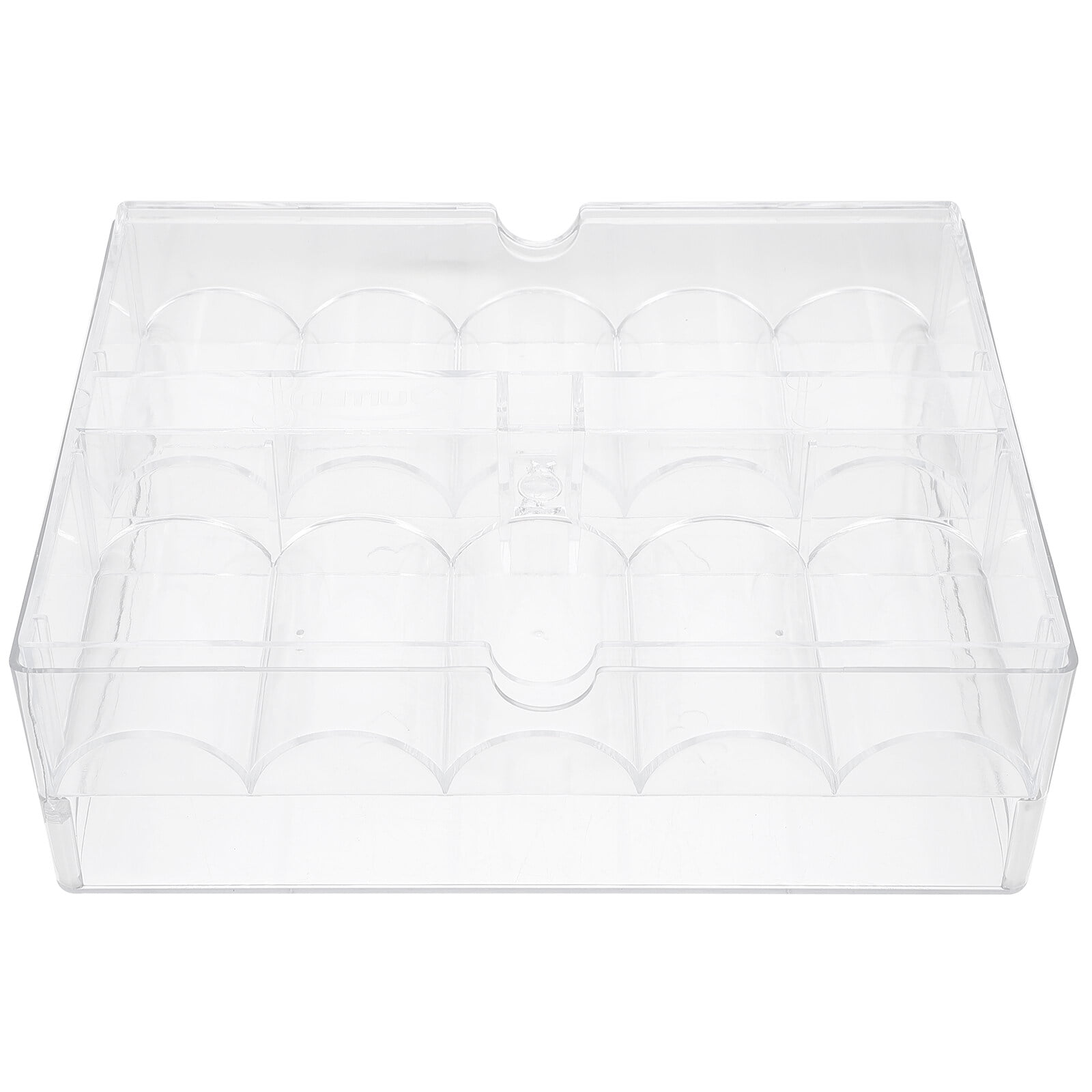 Clear Acrylic Poker Chip Tray Transparent Game Chip Container Chips