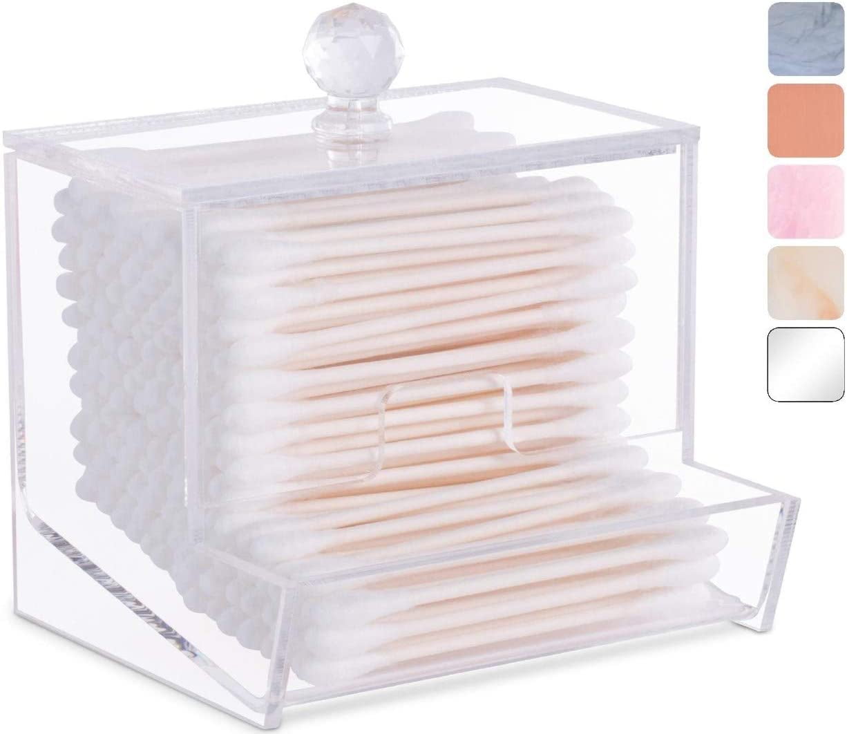 Clear Acrylic Qtip Holder Canister for QTip Brand Cotton Swabs