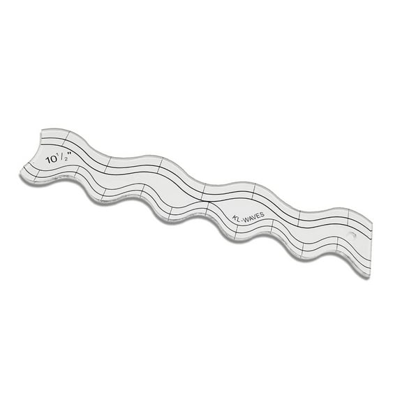 Clear Acrylic Quilting Rulers Wavy Shape Patchwork Quilting Templates Quilters Rulers For Sewing Clothing Patten Project