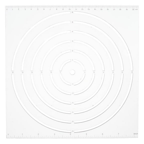 Clear Acrylic Quilting Templates 8.27 Inch Round Patchwork Ruler Circles Stencils Multi Function Circle Stencils for DIY Sewing Cutting Fabrics Crafts Design
