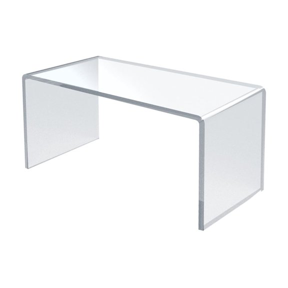 Clear Acrylic Riser Pedestal Display 8"W x 4"D x 4.5"H, 4-Pack