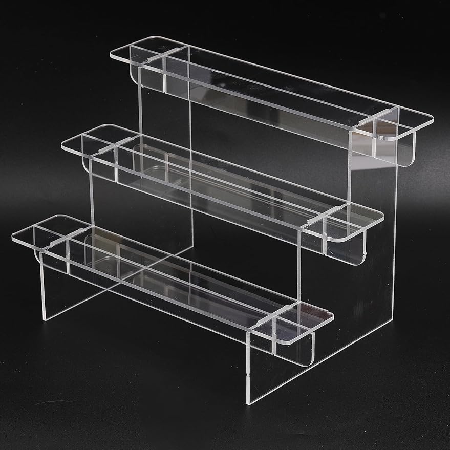 Clear Acrylic Riser Pop Figure Stand Transparent 3Tier Acrylic Action