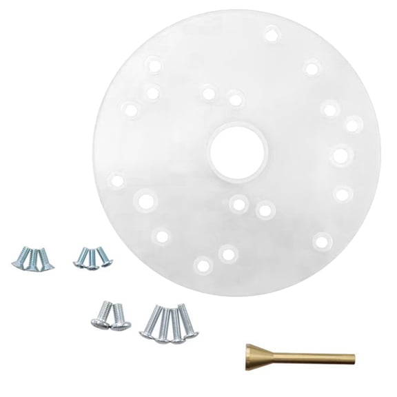 Clear Acrylic Router Mounting Plate Pre Drilled Hole Brass Alignment Pin
